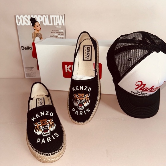 KENZO Black Kenzo Paris Embroidered Espadrilles - Picture 1 of 4